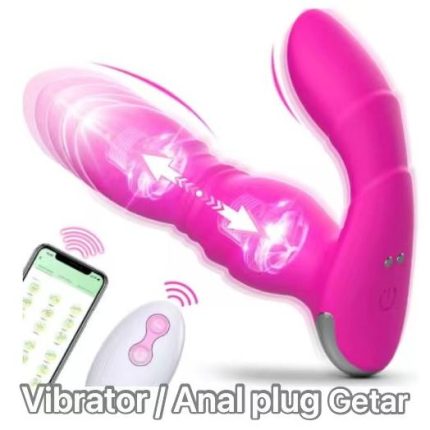 Vibrator Alat bantu pijat Getar dewasa anal plug remote+app control